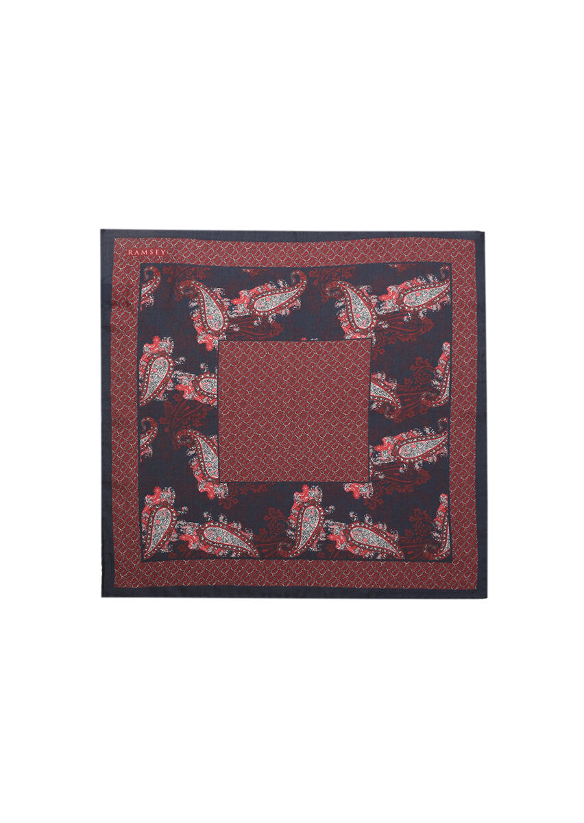 Burgundy Handkerchief - 1