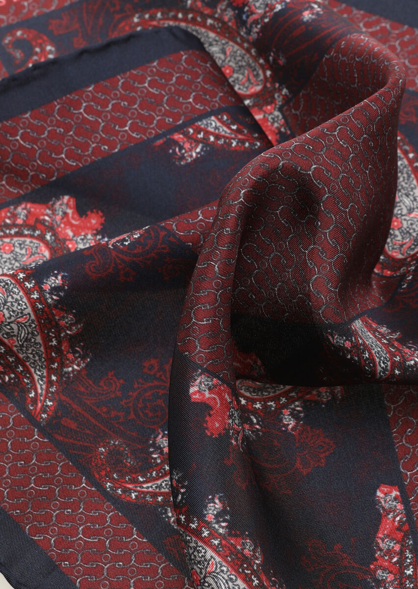 Burgundy Handkerchief - 2