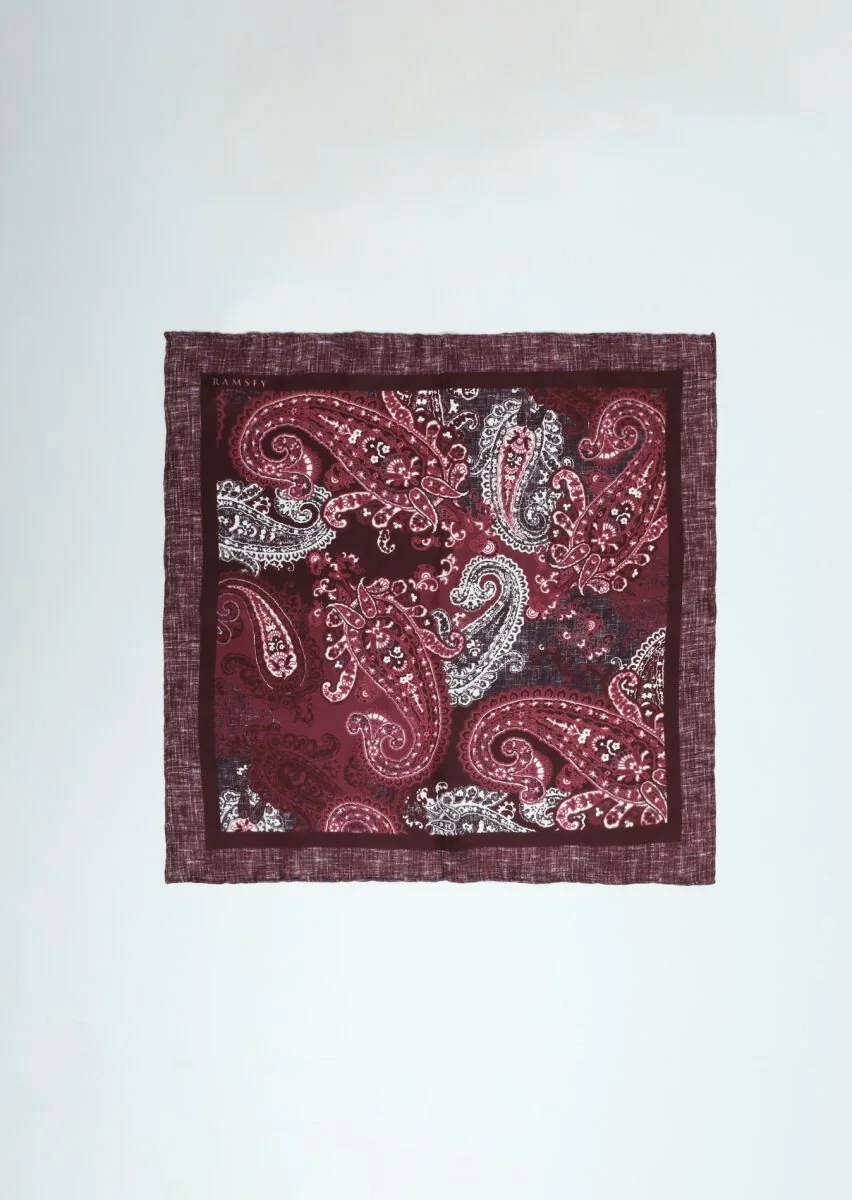 Burgundy Handkerchief - 1