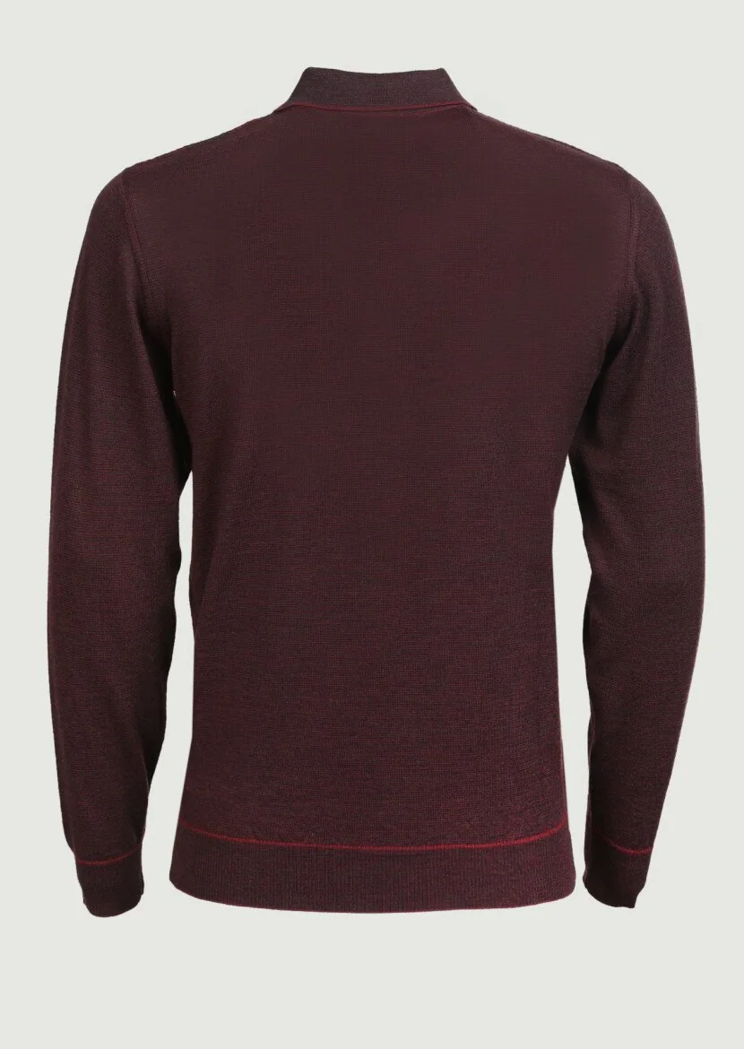 Burgundy Knitwear Sweatshirt 
