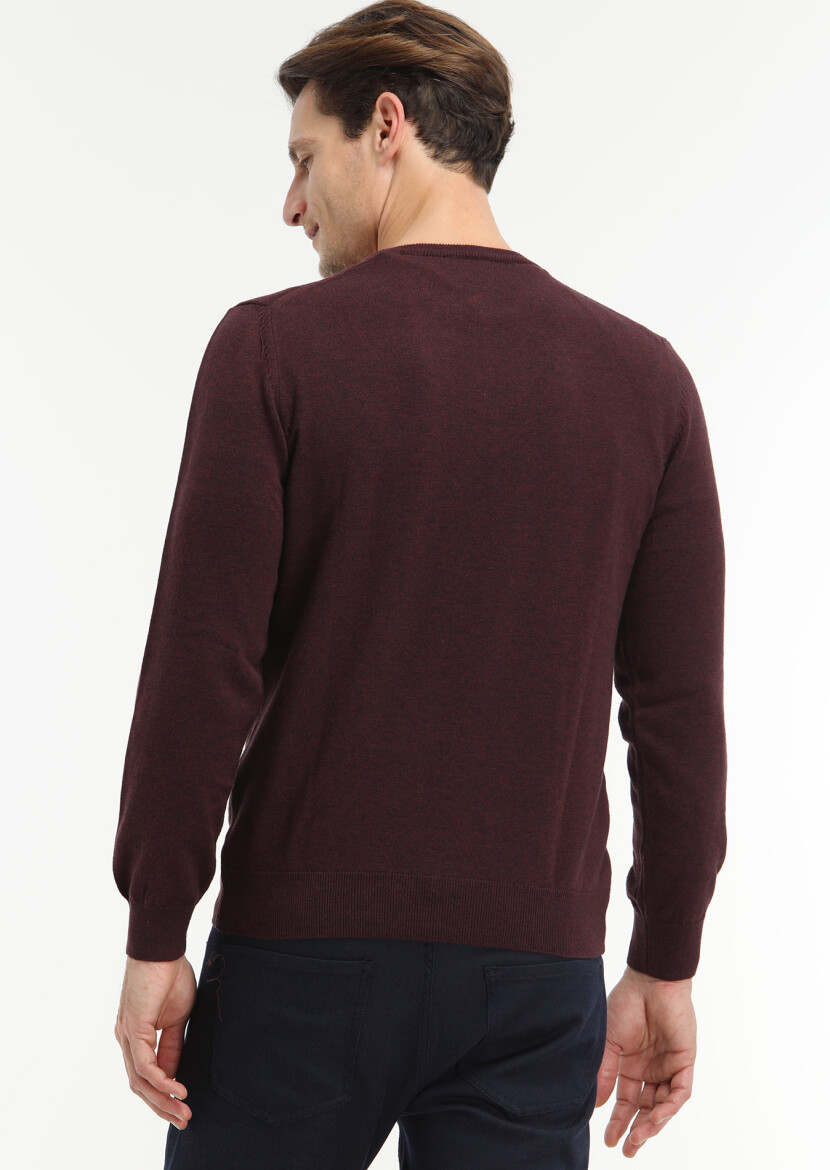 Burgundy Knitwear Sweatshirt 