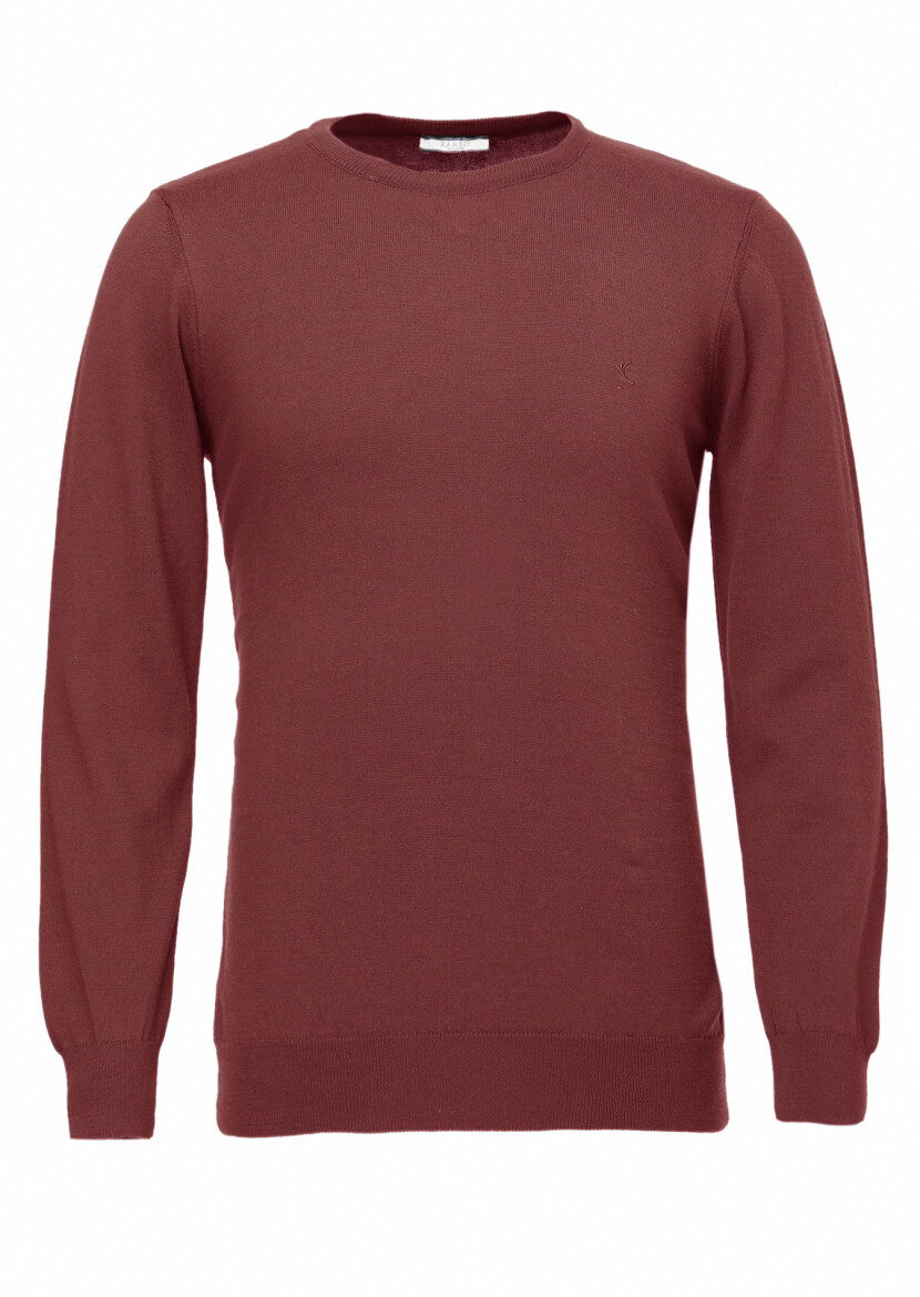 Burgundy Knitwear Sweatshirt 