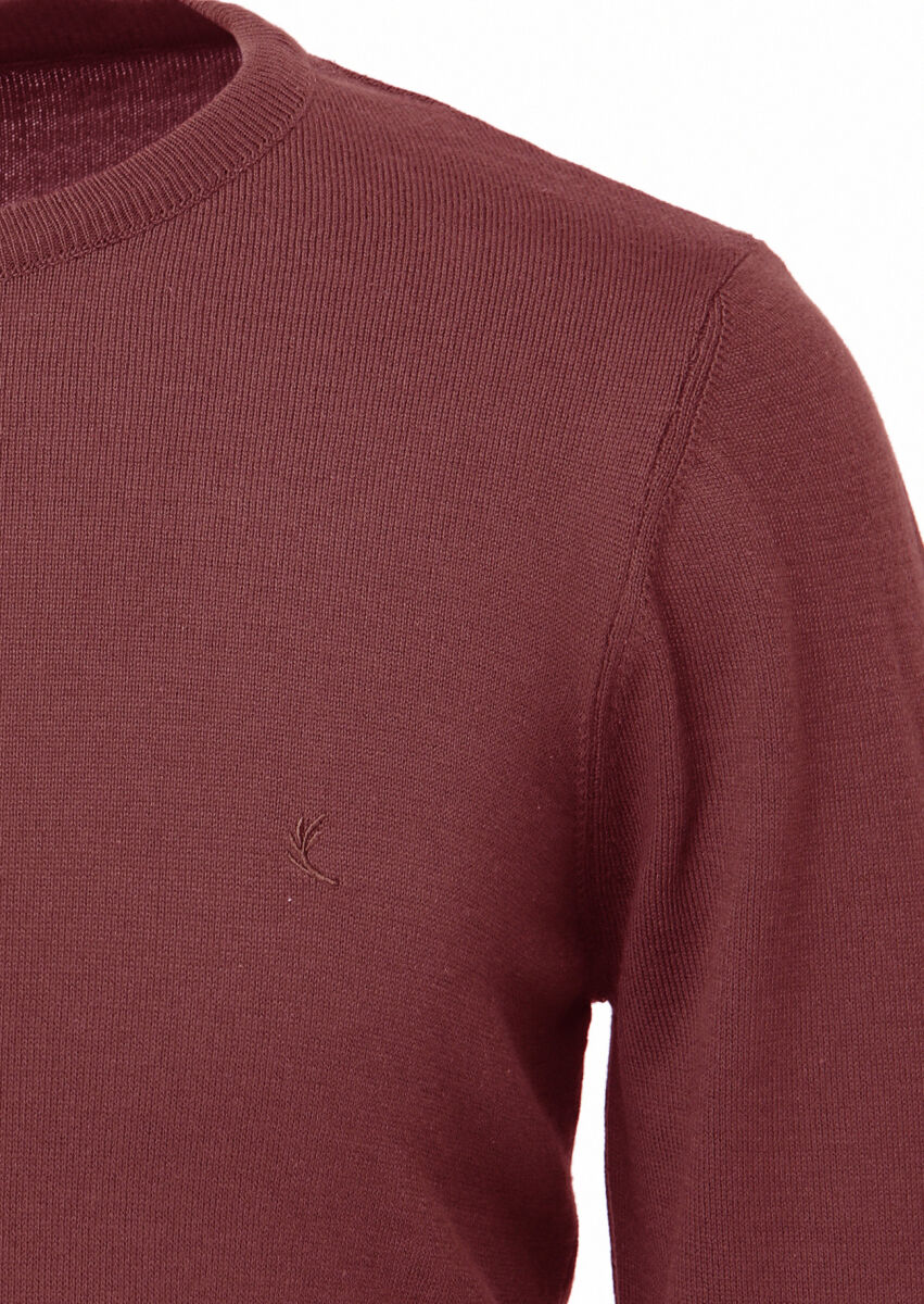 Burgundy Knitwear Sweatshirt - 2