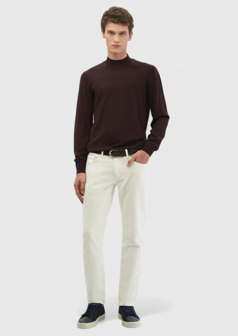 Burgundy Knitwear Sweatshirt 