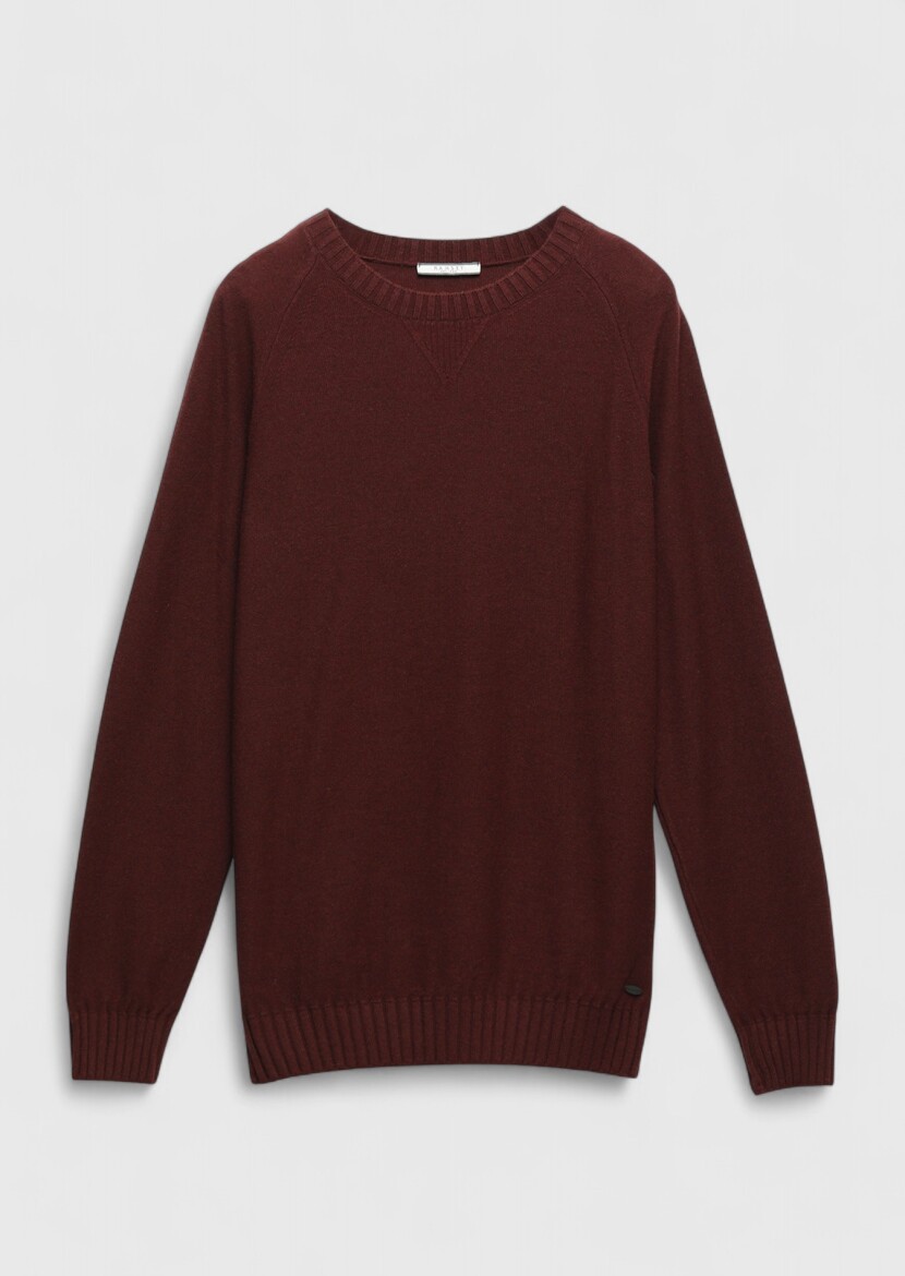 Burgundy Knitwear Sweatshirt - 6