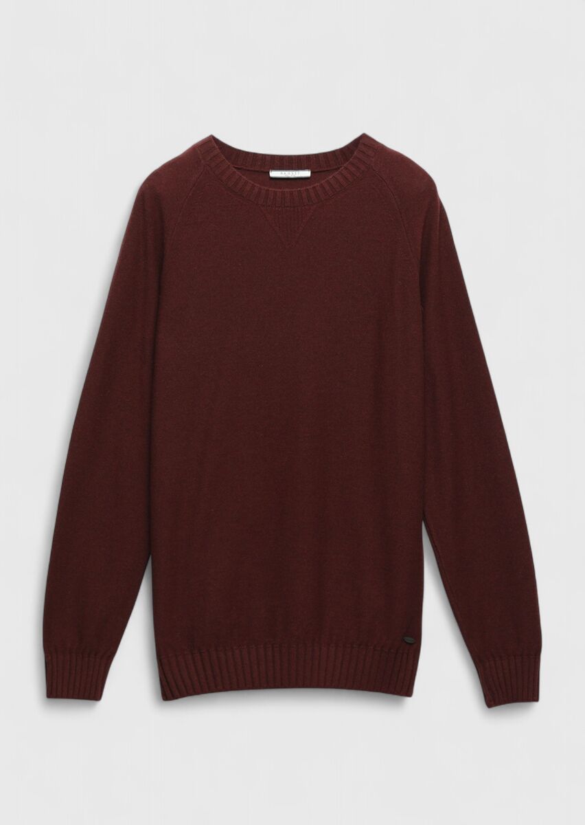 Burgundy Knitwear Sweatshirt - 6