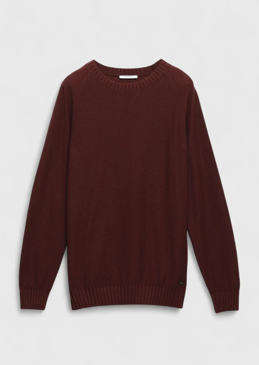 Burgundy Knitwear Sweatshirt - 6