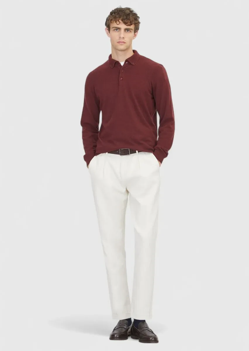 Burgundy Knitwear Sweatshirt - 2