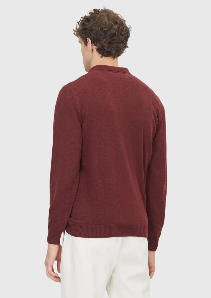 Burgundy Knitwear Sweatshirt - 6