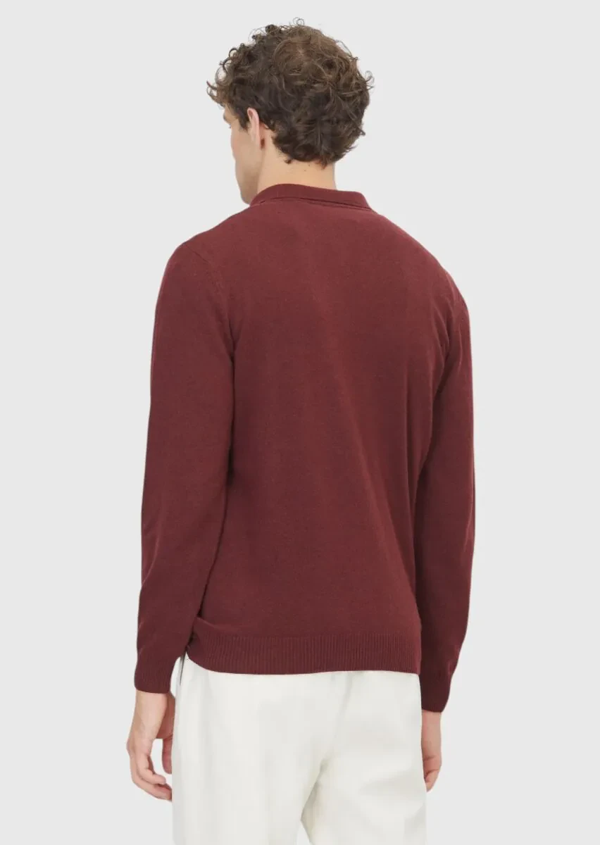 Burgundy Knitwear Sweatshirt - 6