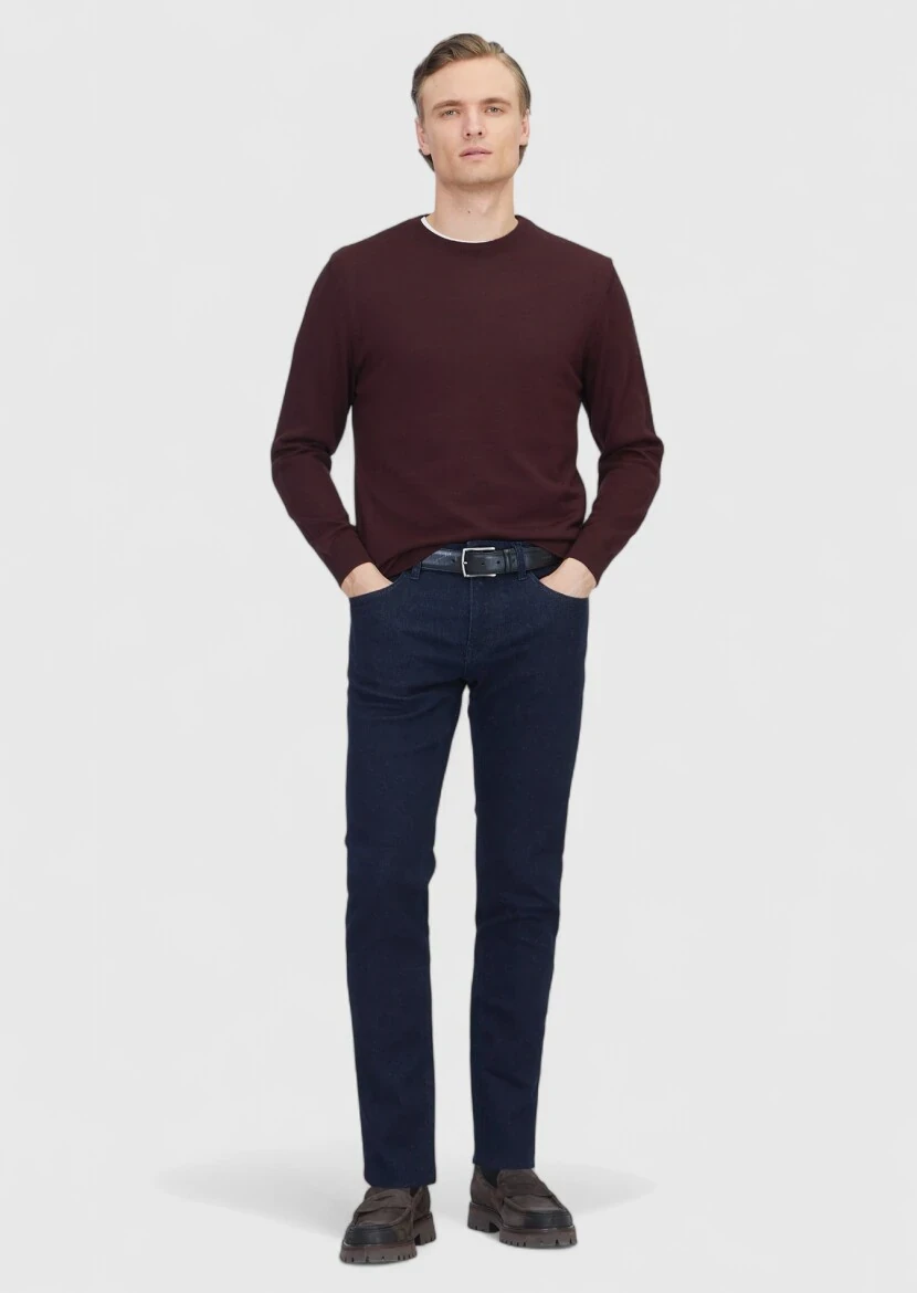 Burgundy Knitwear Sweatshirt 