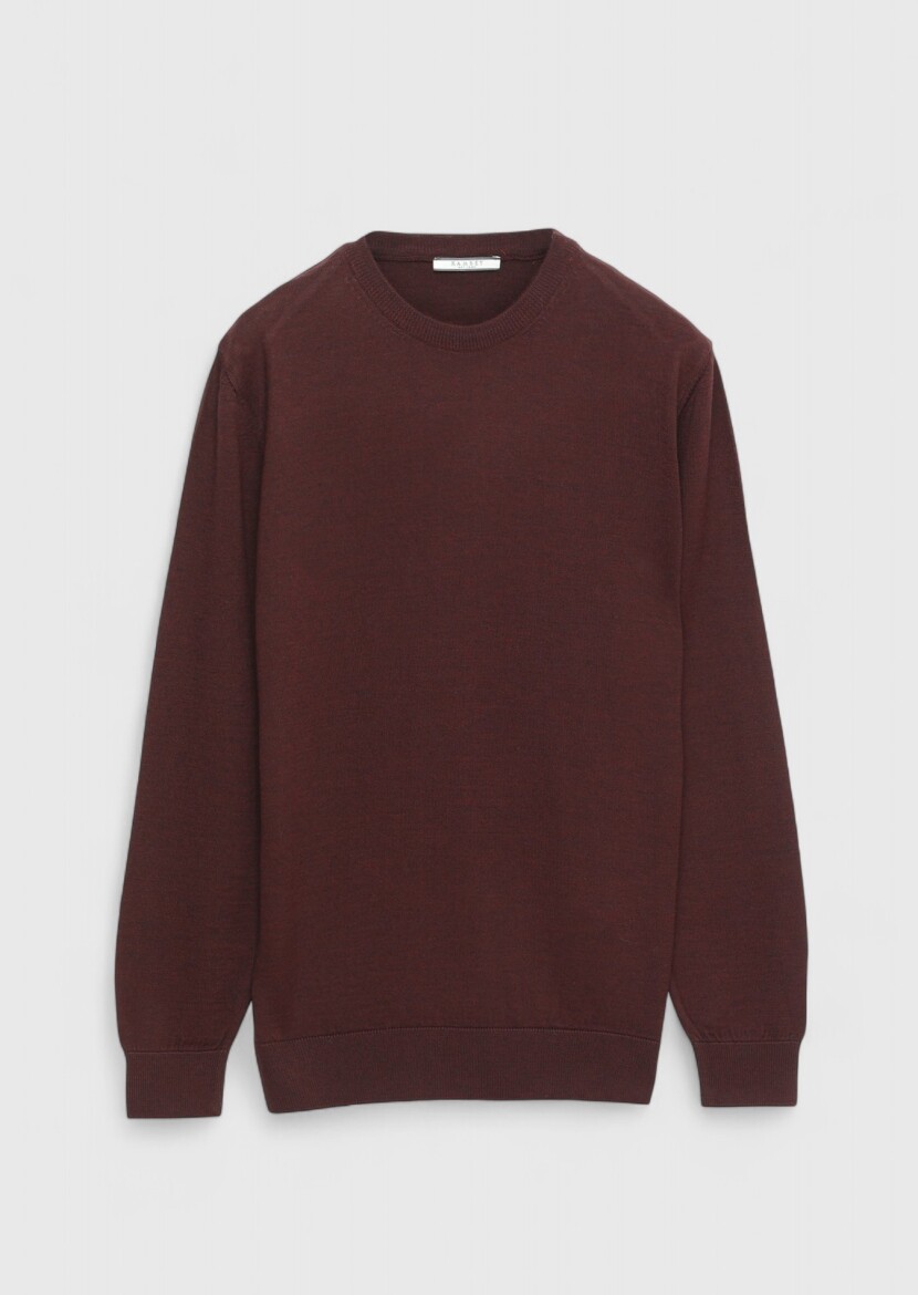 Burgundy Knitwear Sweatshirt - 6
