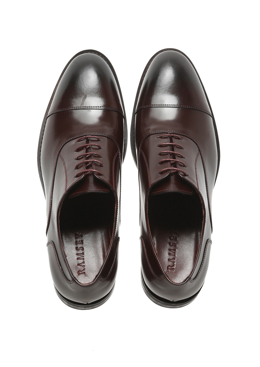 Burgundy Leather Shoes - 5