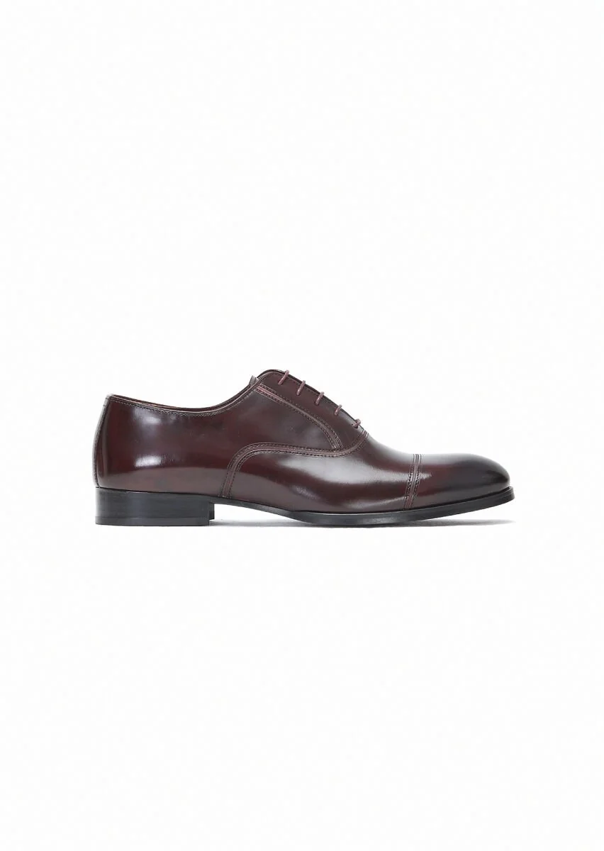 Burgundy Leather Shoes - 1