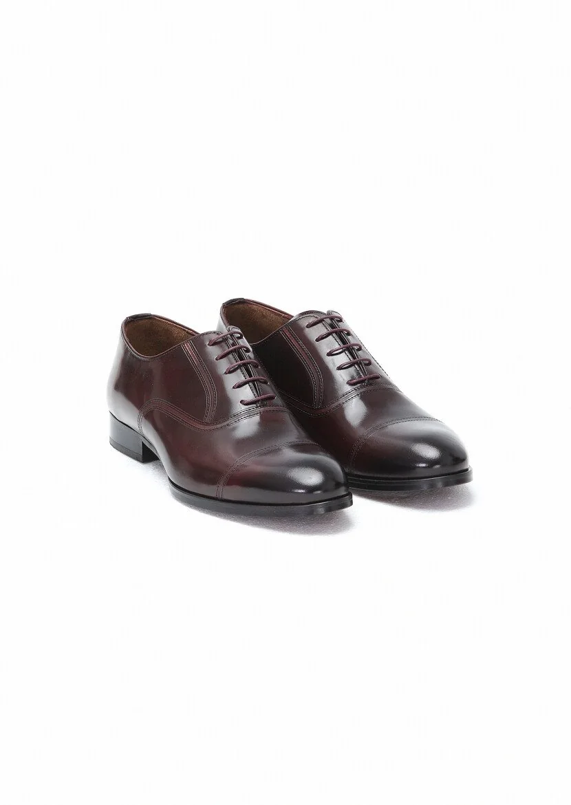 Burgundy Leather Shoes - 2