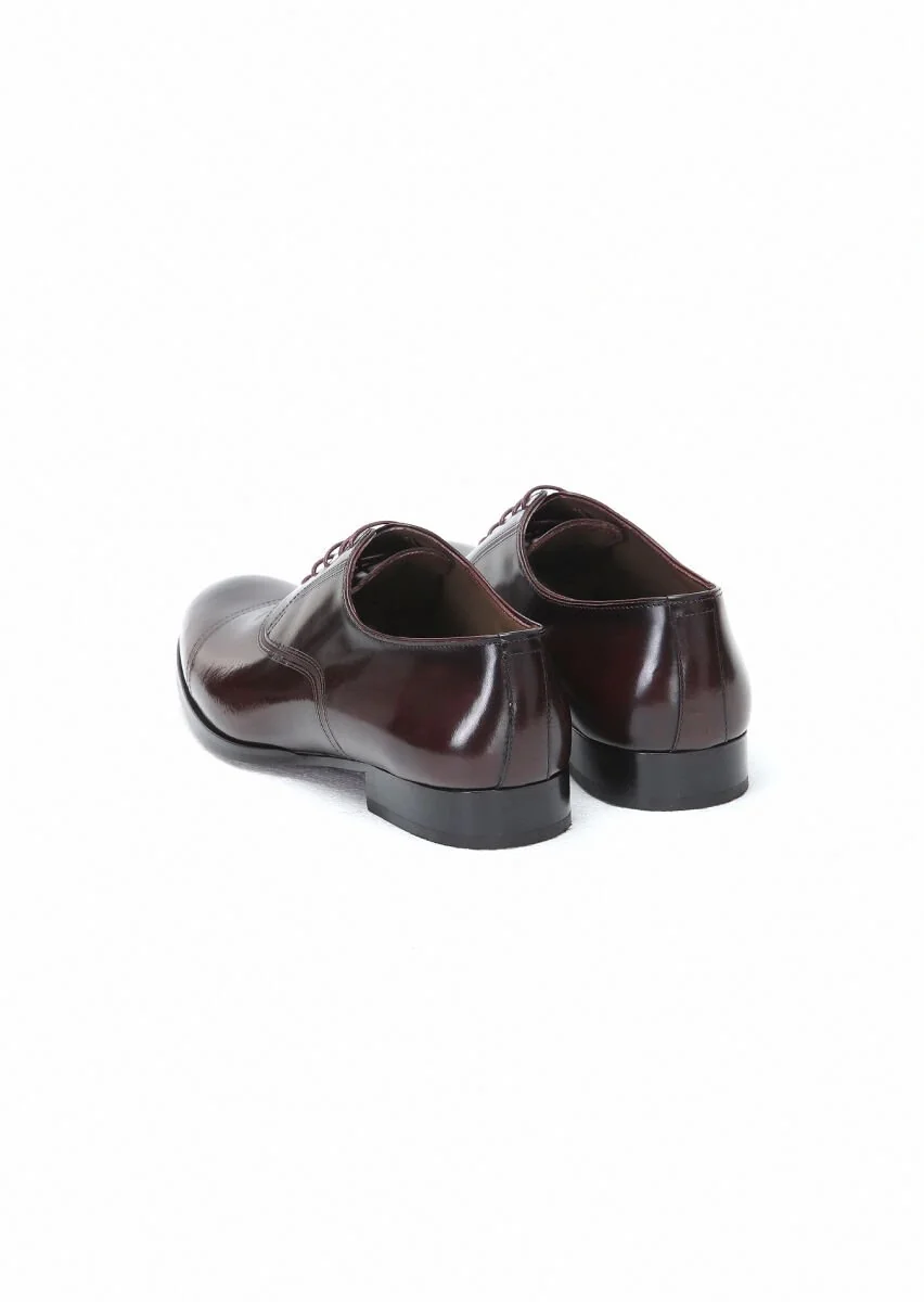 Burgundy Leather Shoes - 4