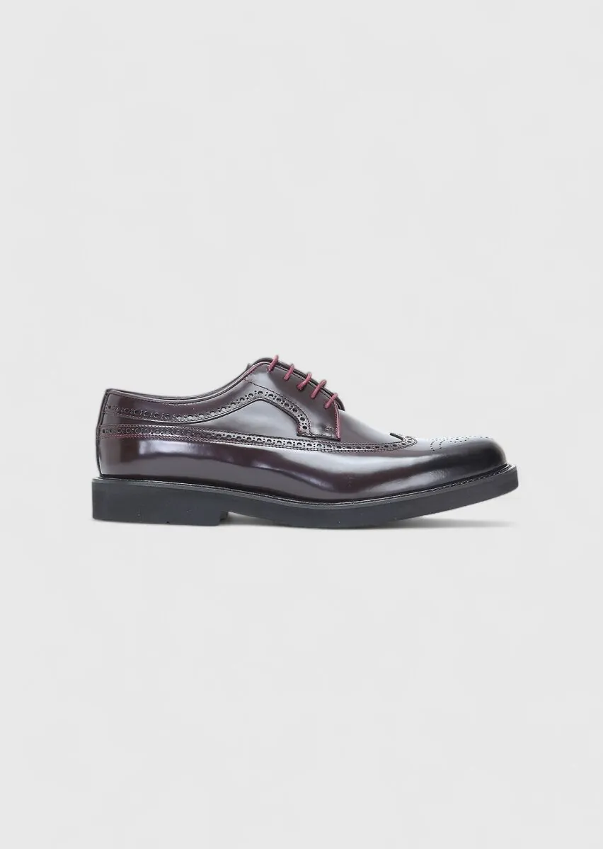Burgundy Leather Shoes - 1