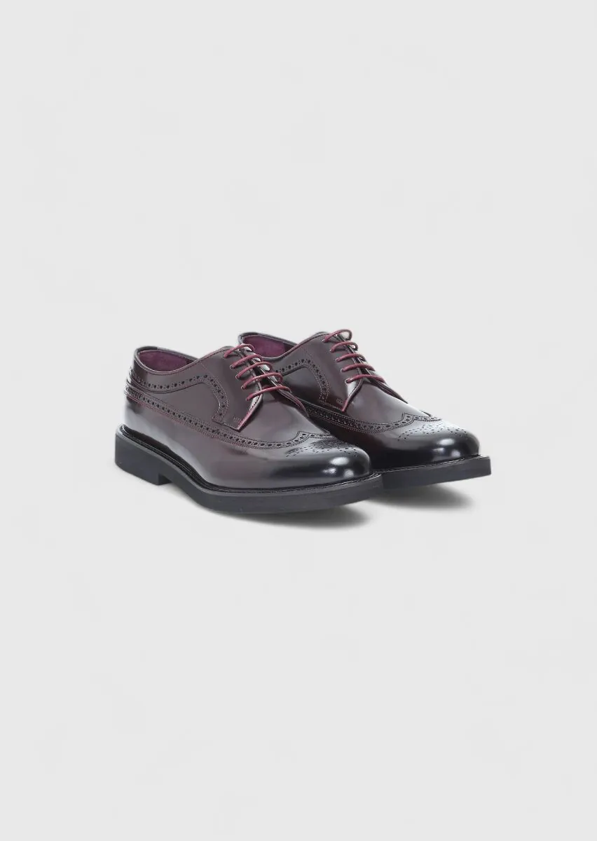 Burgundy Leather Shoes - 2