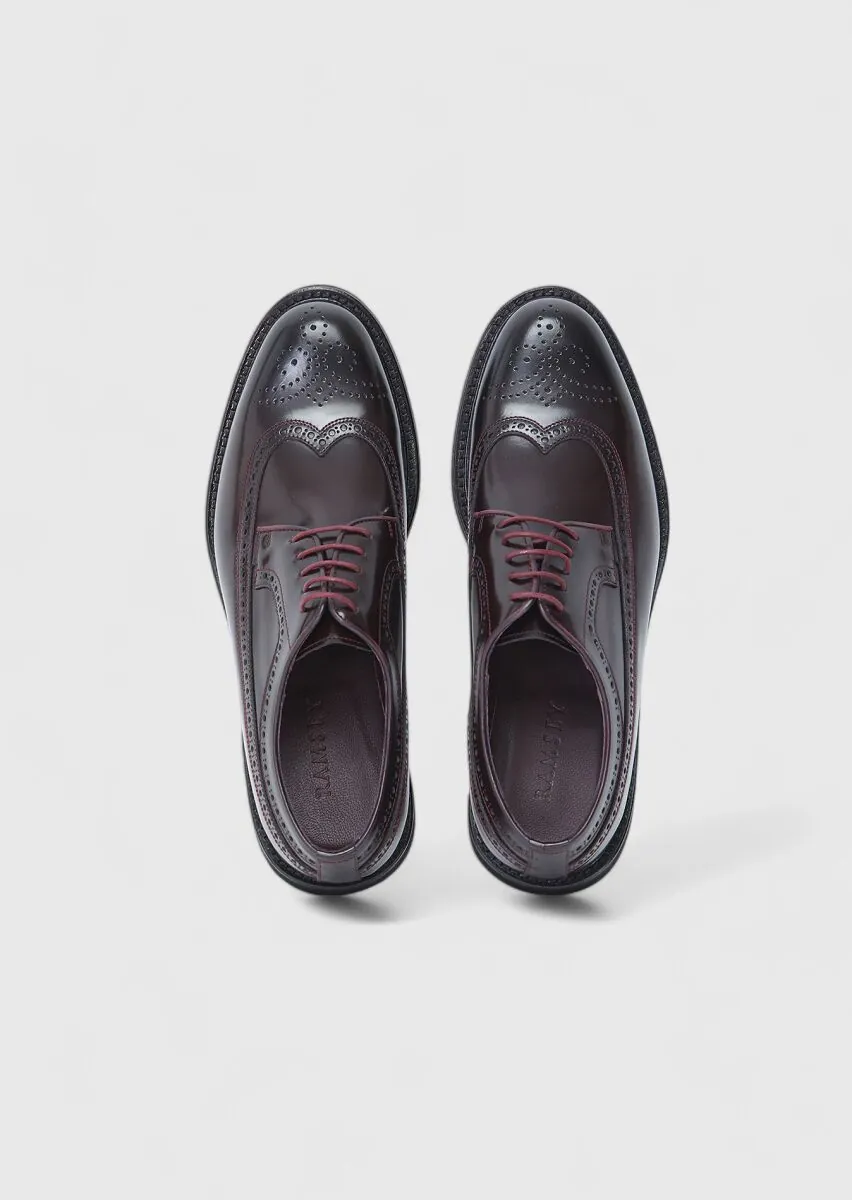 Burgundy Leather Shoes - 6