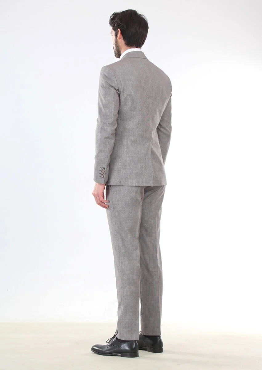 Burgundy Modern Fit 100% Wool Suit - 2