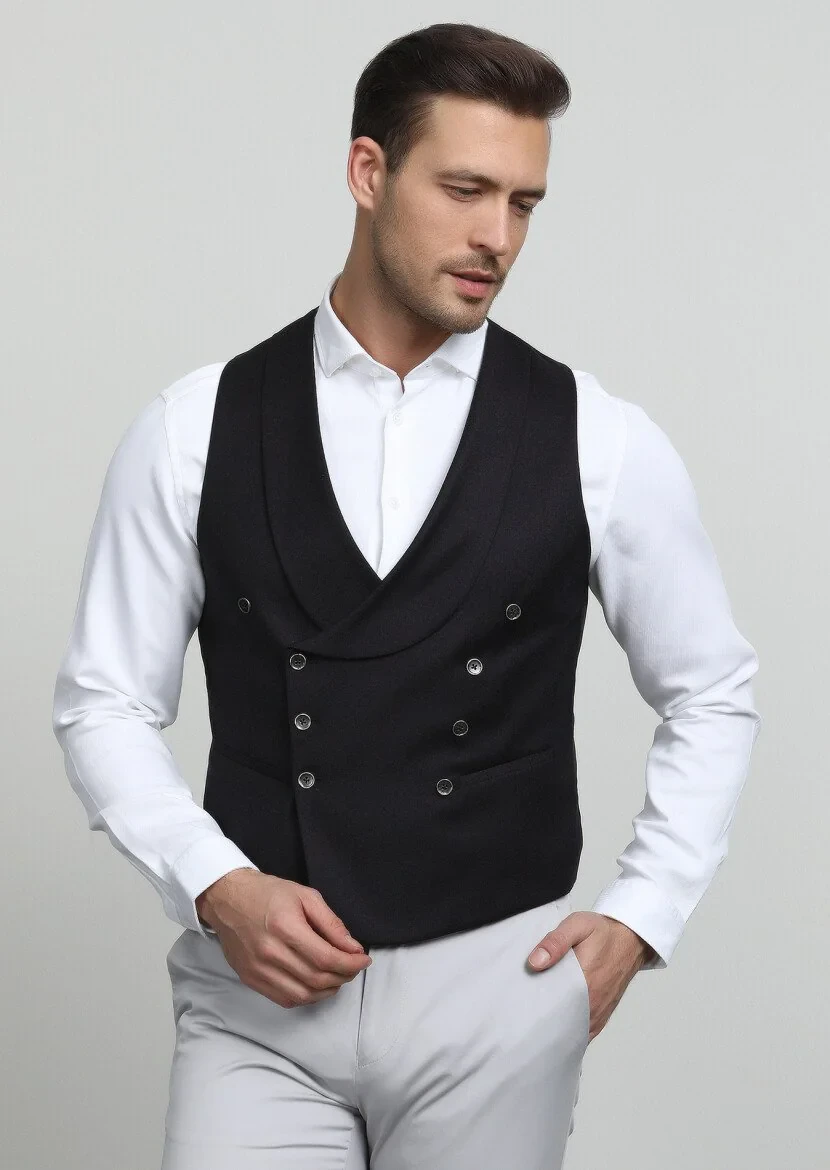 Burgundy Plain Casual Waistcoat - 1