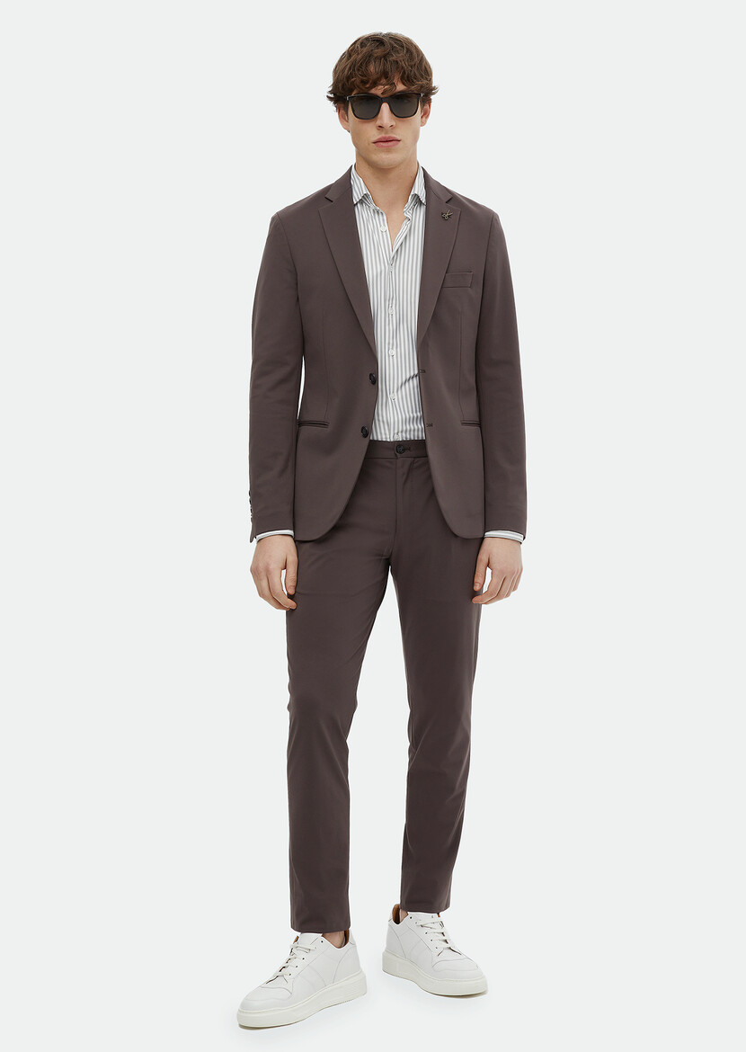 Burgundy Plain Comfort Fit Suit - 2