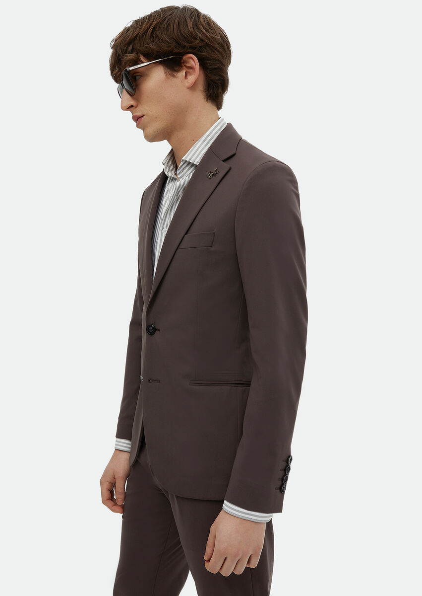 Burgundy Plain Comfort Fit Suit - 3