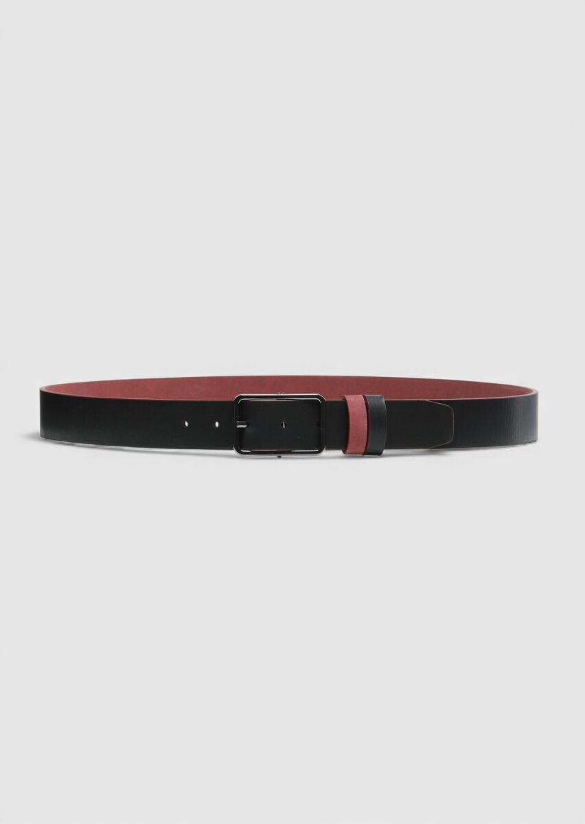 Burgundy Suede Belt - 1