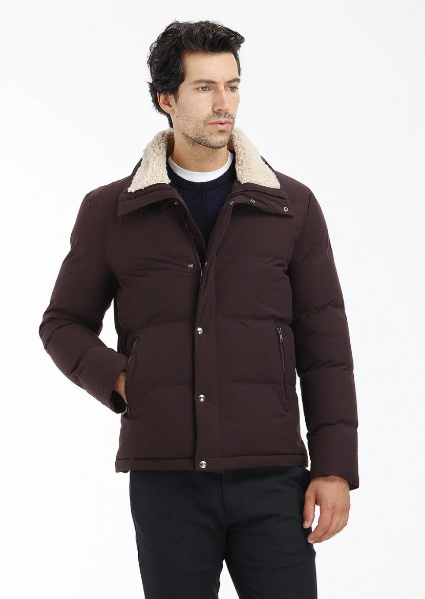 Burgundy Weaving Coat - 2