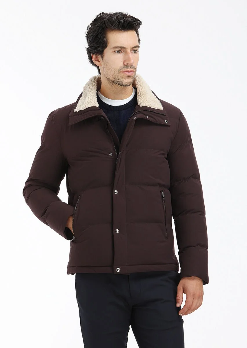 Burgundy Weaving Coat - 2