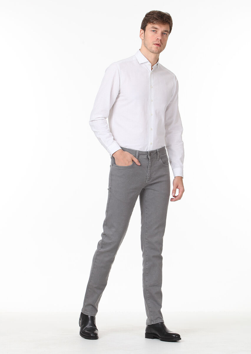 Colorless Regular Fit Long Weaving Casual 100% Cotton Shirt - 3