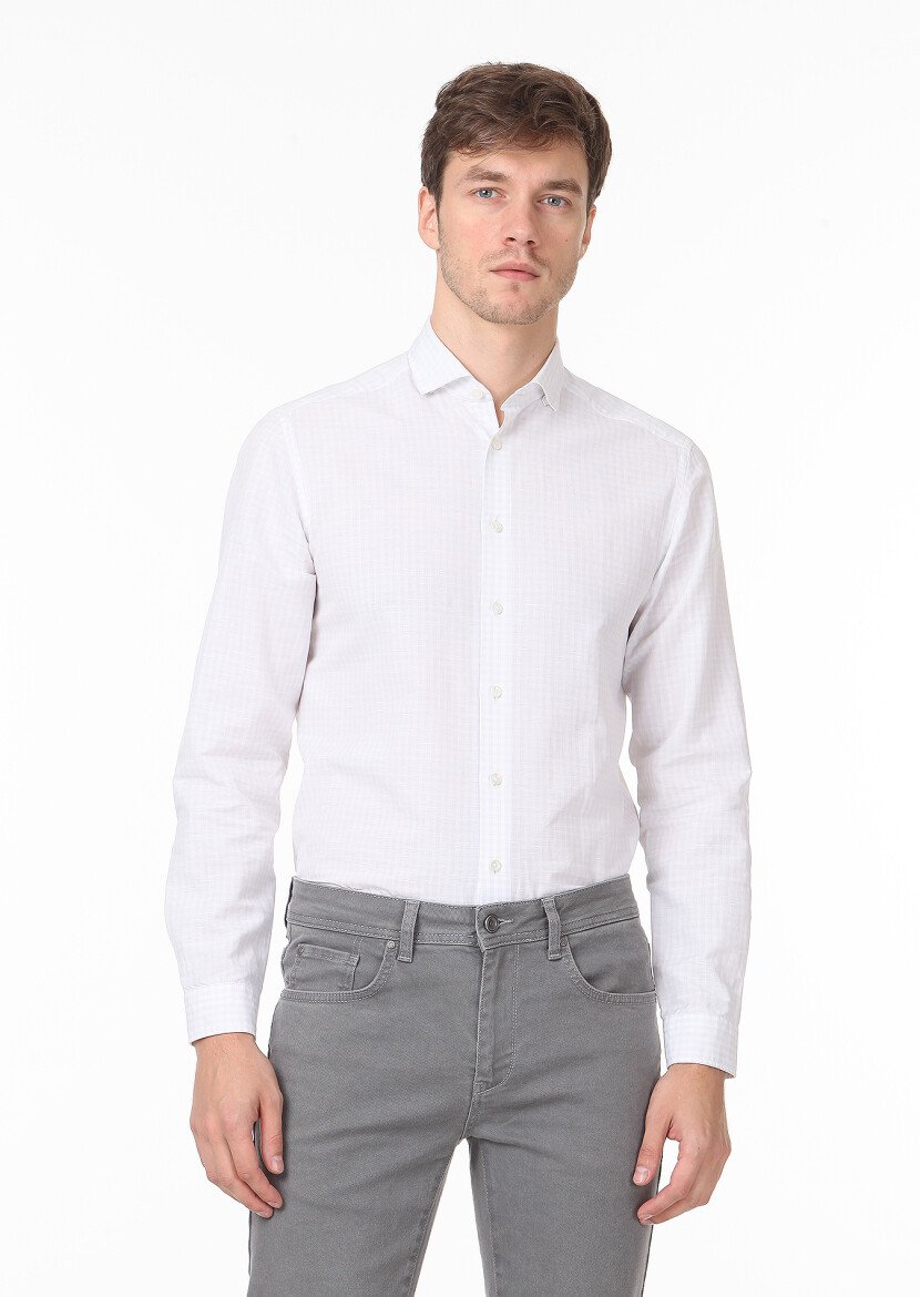 Colorless Regular Fit Weaving Casual 100% Cotton Shirt - 1