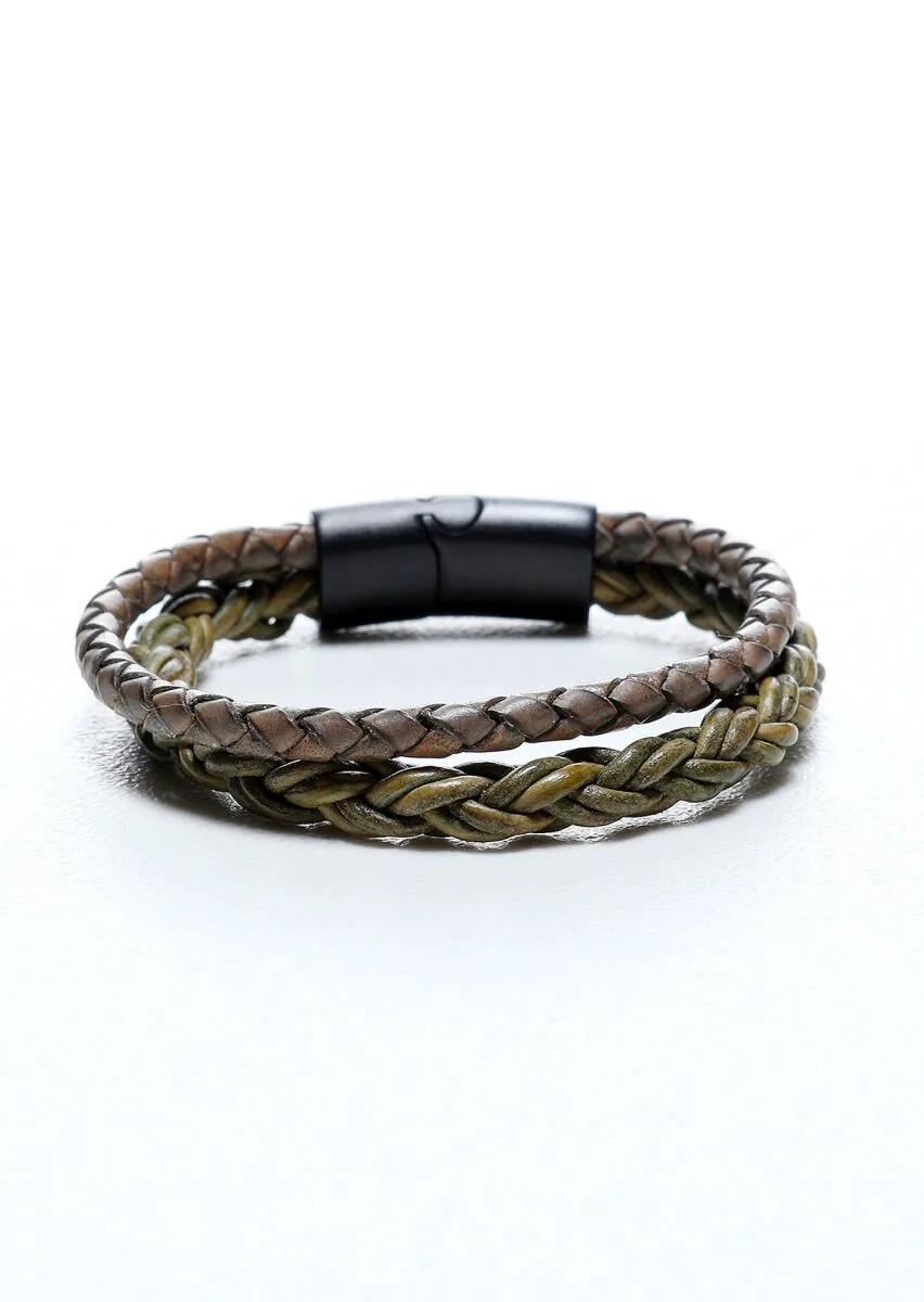 Colourful Leather Wristband - 1