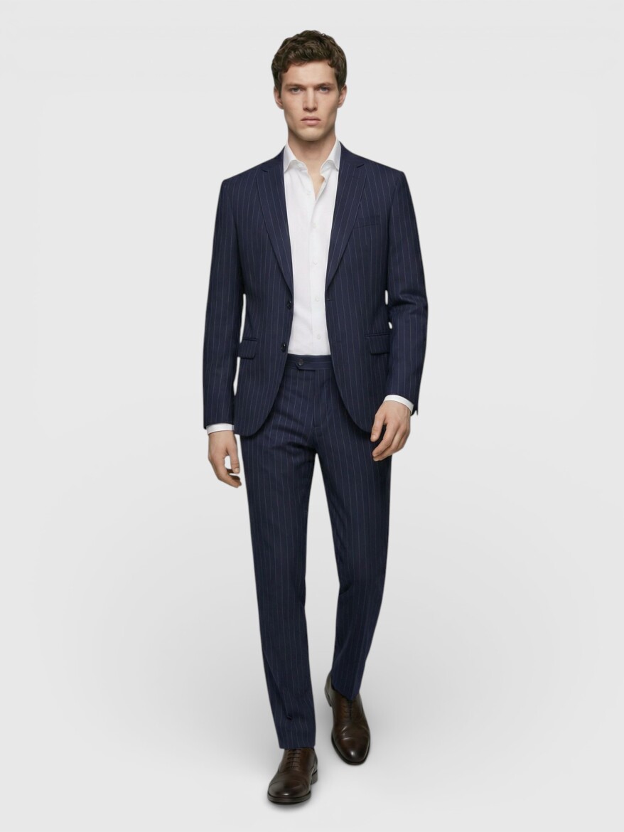 Colourful Zeroweight Slim Fit 100% Wool Suit - RAMSEY