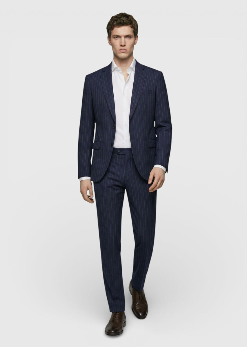 Colourful Zeroweight Slim Fit 100% Wool Suit - 1