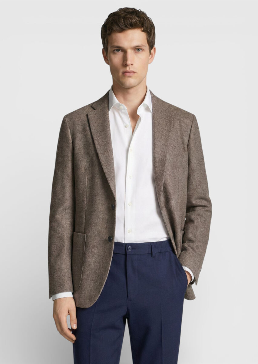 Colourful Zeroweight Slim Fit Wool Blended Jacket - 1