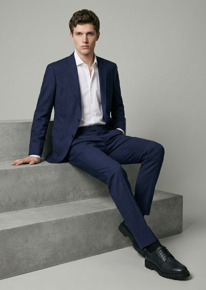 Colourful Zeroweight Slim Fit Wool Blended Suit - RAMSEY