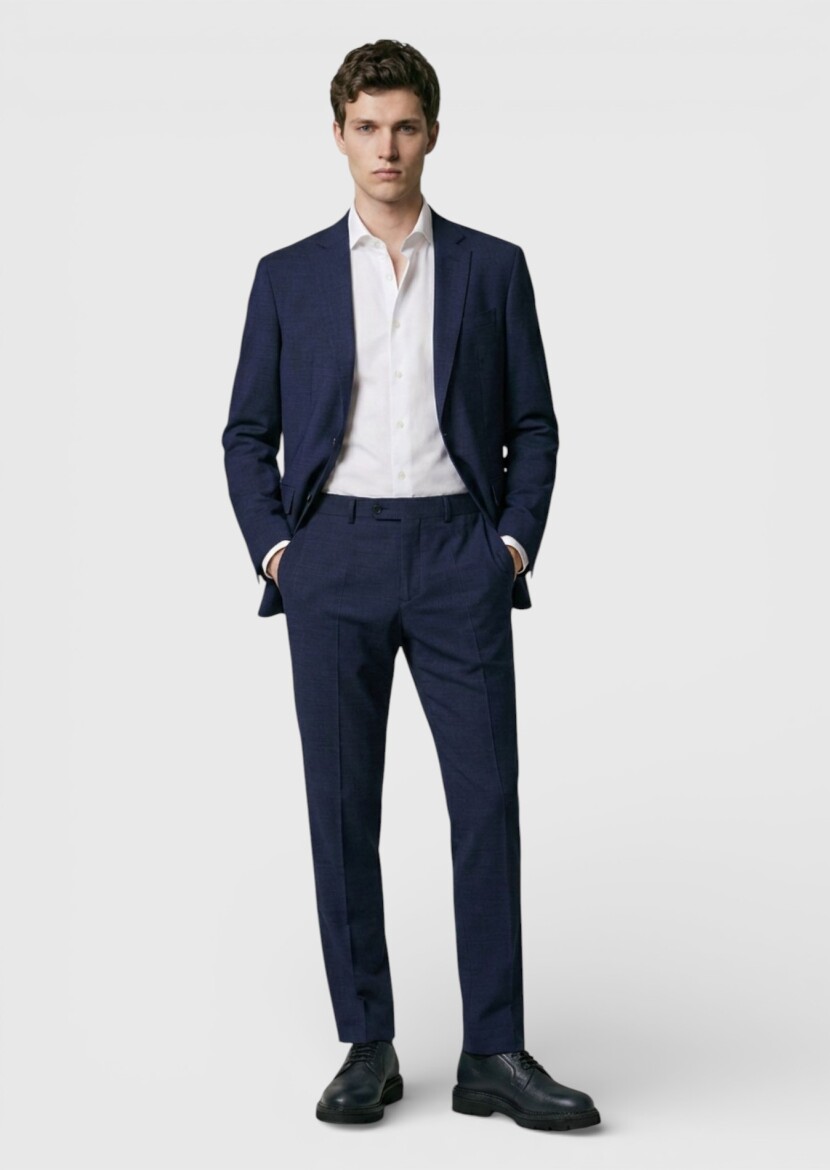 Colourful Zeroweight Slim Fit Wool Blended Suit - 3
