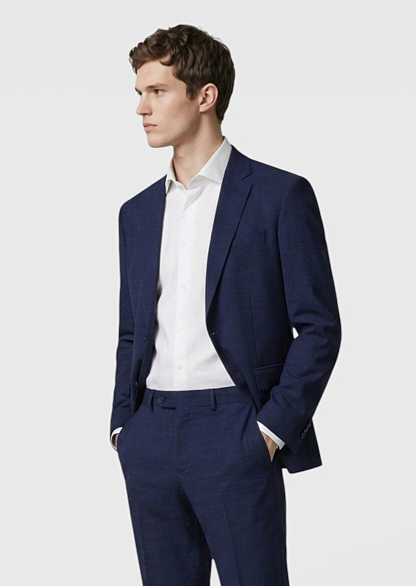 Colourful Zeroweight Slim Fit Wool Blended Suit - 3