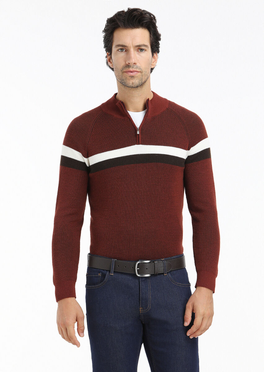 Copper Knitwear Sweatshirt - 2