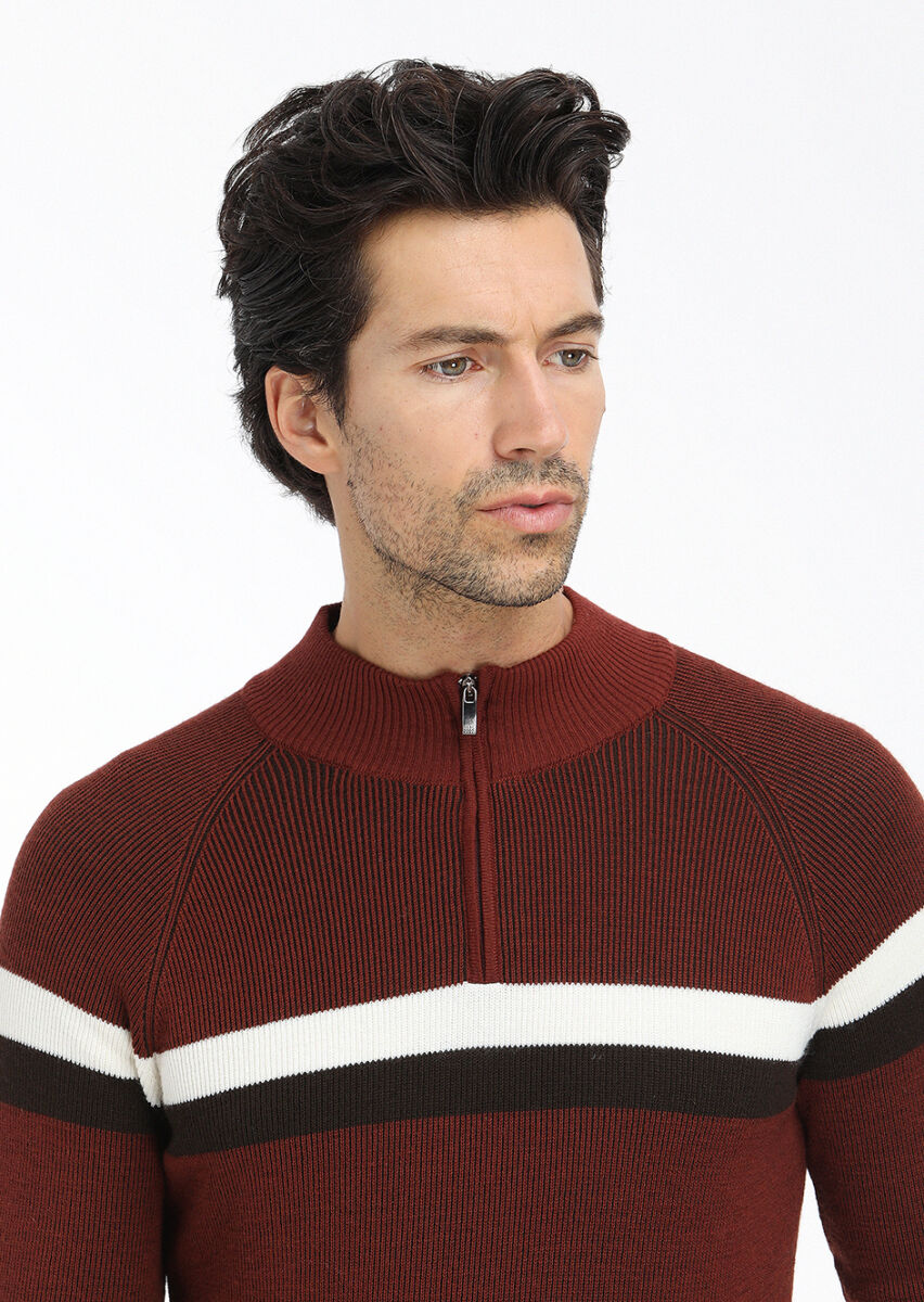 Copper Knitwear Sweatshirt - 3