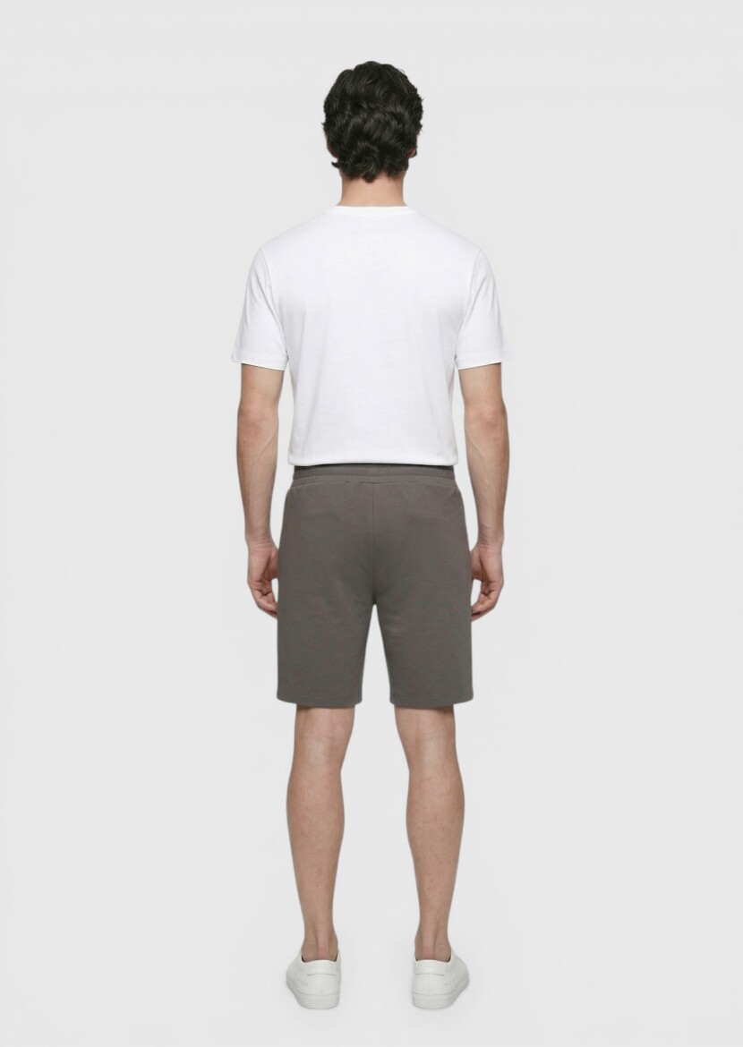 Damson Color Knitting Regular Fit Casual Bermuda - 5