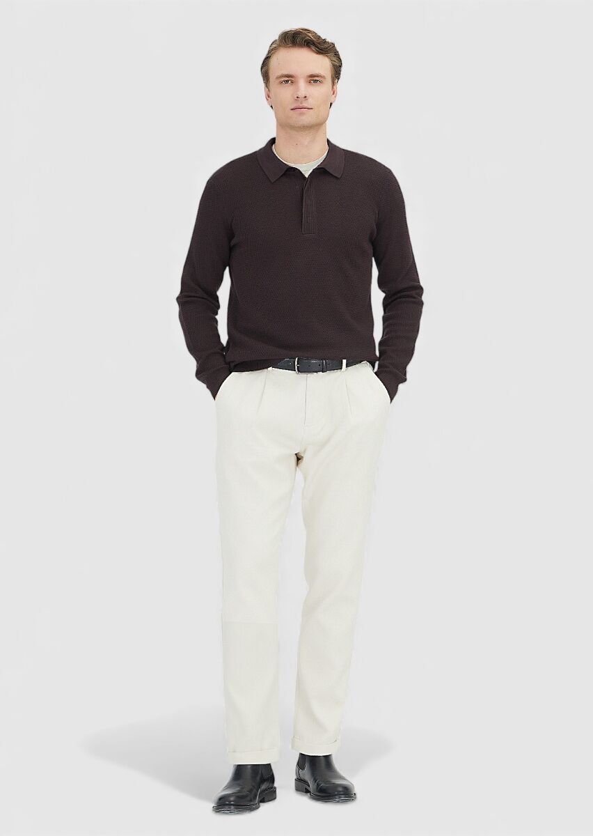 Damson Color Knitwear Sweatshirt - 2