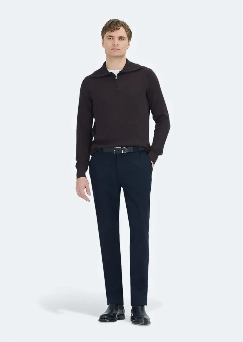 Damson Color Knitwear Sweatshirt - 2