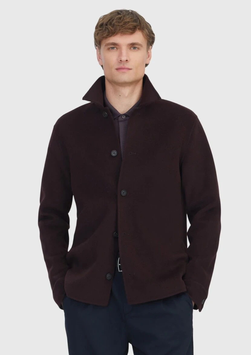 Damson Color Overshirt - RAMSEY