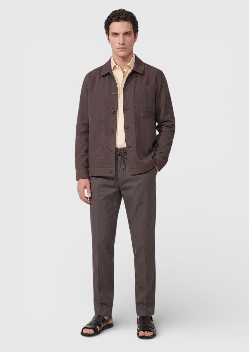 Damson Color Overshirt - RAMSEY
