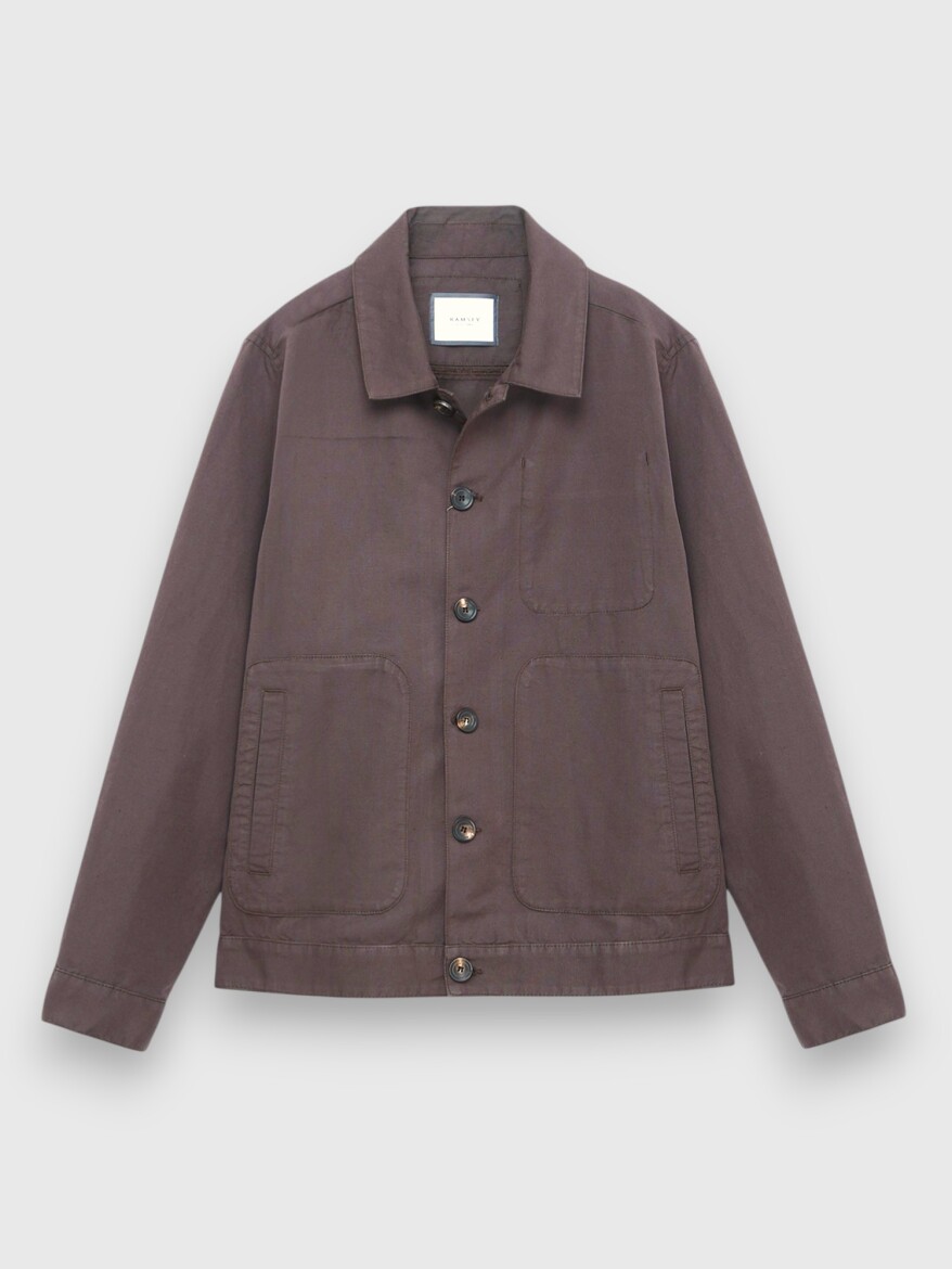 Damson Color Overshirt - 6