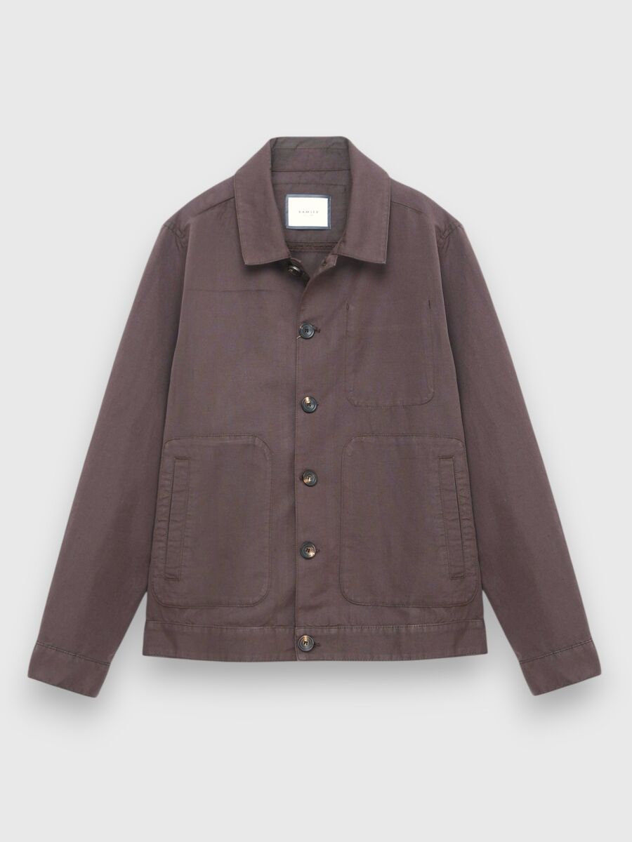Damson Color Overshirt - 6