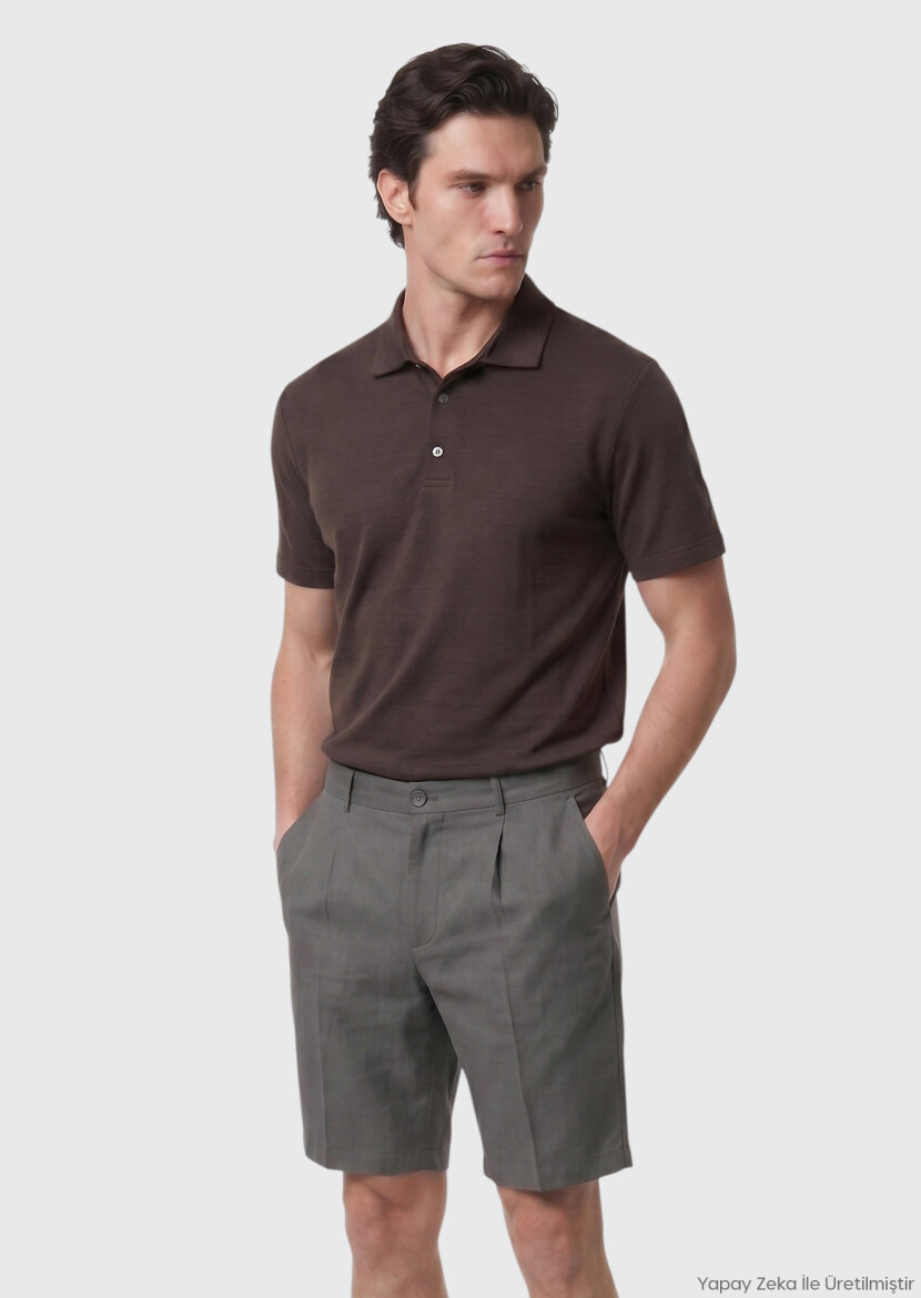 Damson Color Plain 100% Linen T-Shirt 