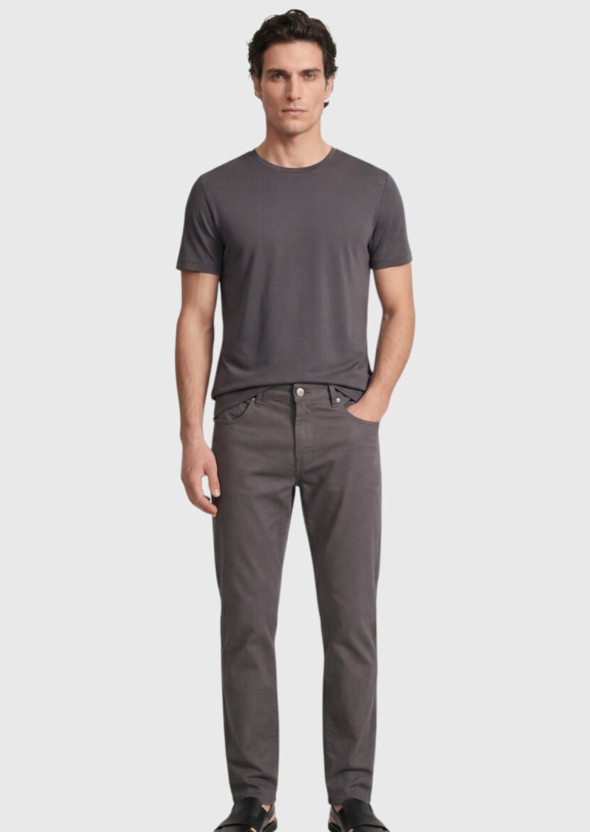 Damson Color Plain Sweatshirt - 3